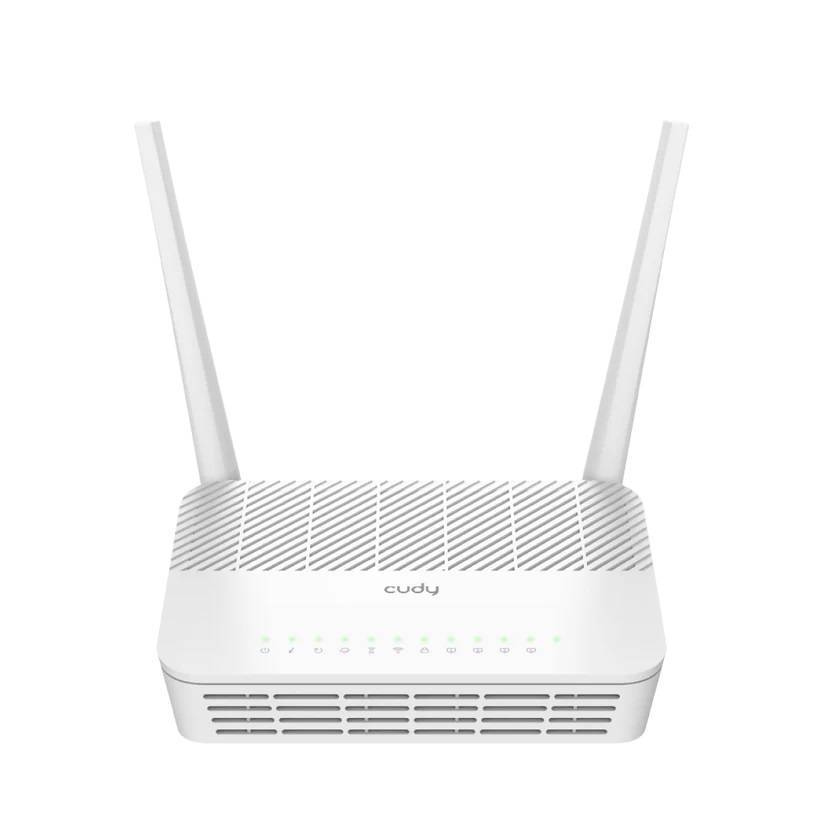 Маршрутизатор CUDY AC1200 Wi-Fi GPON Router Wireless Dual Band Gigabit xPON Router, Realtek chipset, GPON/EPON,  867Mbps at 5GHz + 300Mbps at 2.4GHz, 802.11ac/a/b/g/n, 1 PON Port, 4 Gigabit RJ45 port, Power ON/OFF Button,WPS Button,WiFi Button, Reset button,TR069/TR098/TR111/TR181, EasyMesh,