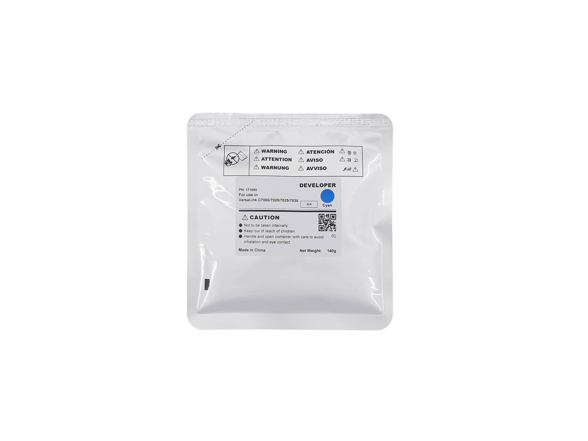 Девелопер для XEROX VersaLink C7000/C7020/C7025/7C030 Cyan (140г, 400000 стр.) CET