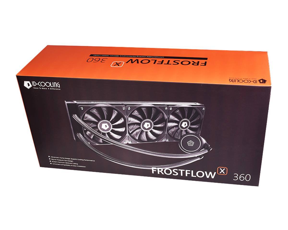 Комплект водяного охлаждения ID-Cooling FROSTFLOW_X_360 (универсальный, 350W, 18-35.2 dB, 700-1800 rpm, 3x120мм, 3 pin,