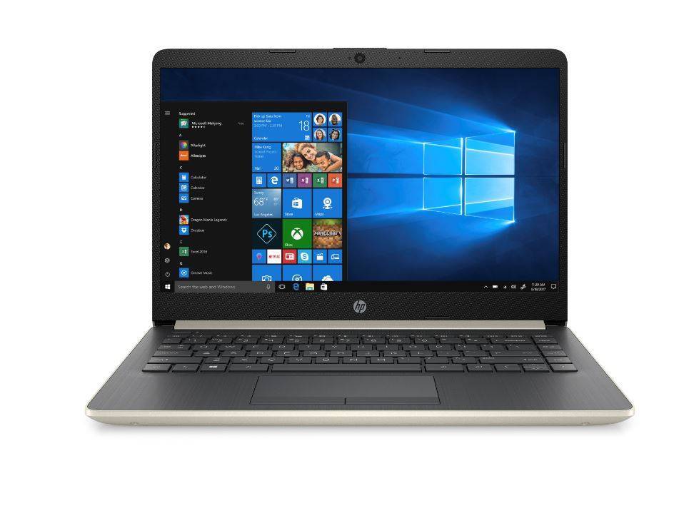 Ноутбук HP14 14-dk0038ur 14" HD, AMD R5-3500U, 8Gb, 256Gb SSD, no ODD, FreeDOS, золотистый