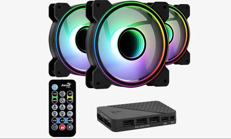 Вентилятор Aerocool Mirage 12 ARGB Pro (3x120мм, 17.8dB, 1300rpm, 6 pin) RTL(4710562755978)