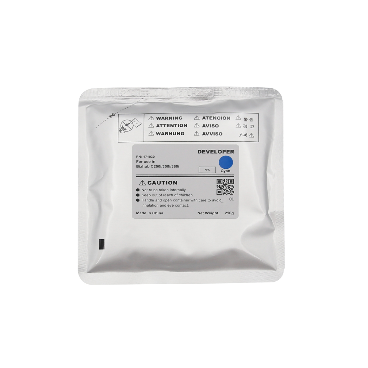 Девелопер для KONICA MINOLTA Bizhub C250i/300i/360i Cyan 210г, 1000000 стр. CET