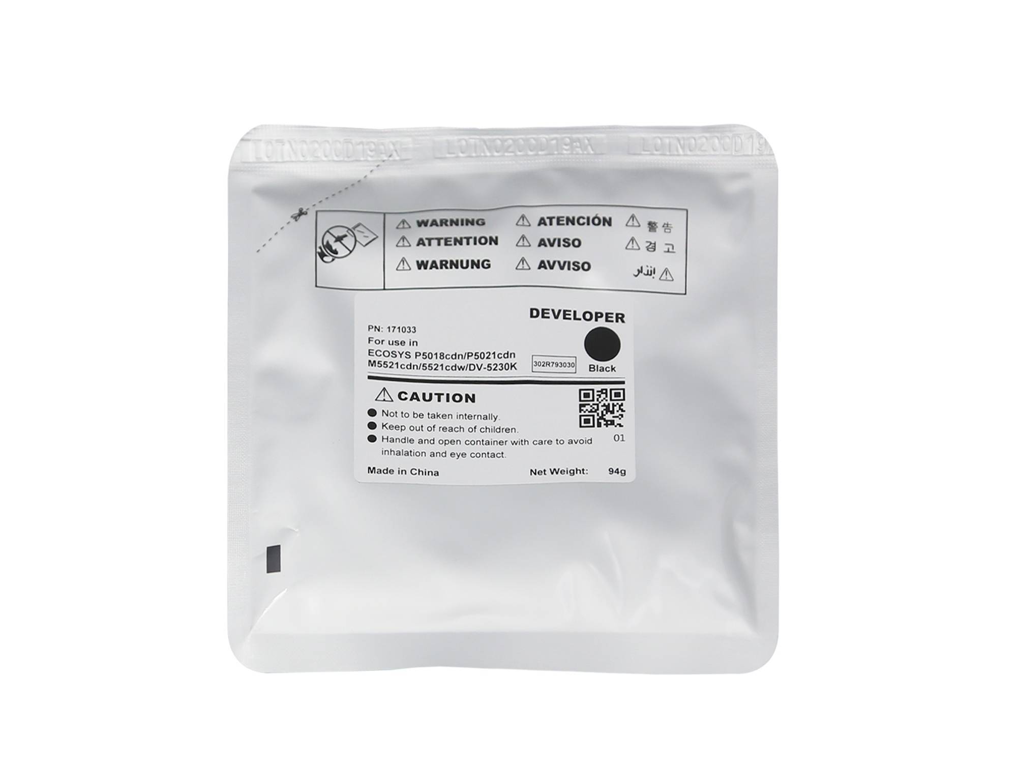 Девелопер для KYOCERA ECOSYS M5521cdn/P5021cdn/M5526cdw Black, 94г, 100000 стр. (DV-5230K/302R793030) CET