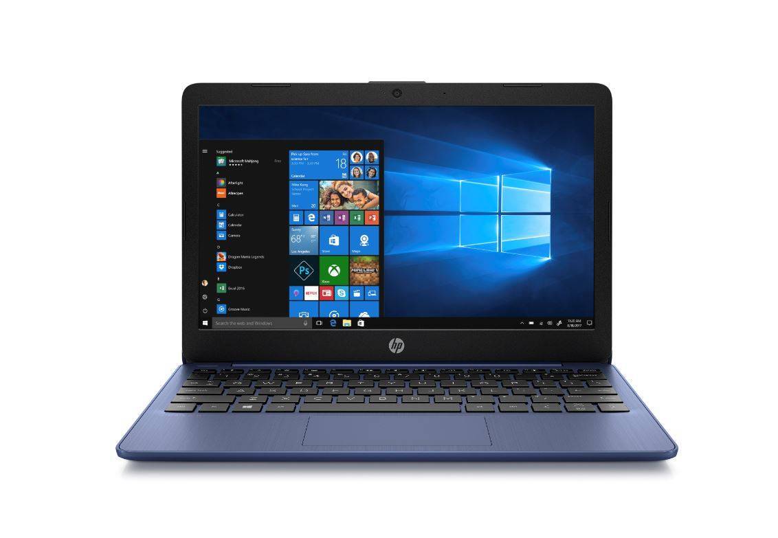Ноутбук HP Stream 11-aj0001ur 11.6" HD, Intel Celeron N4000, 4Gb, 64Gb eMMC, no ODD, Win10, синий