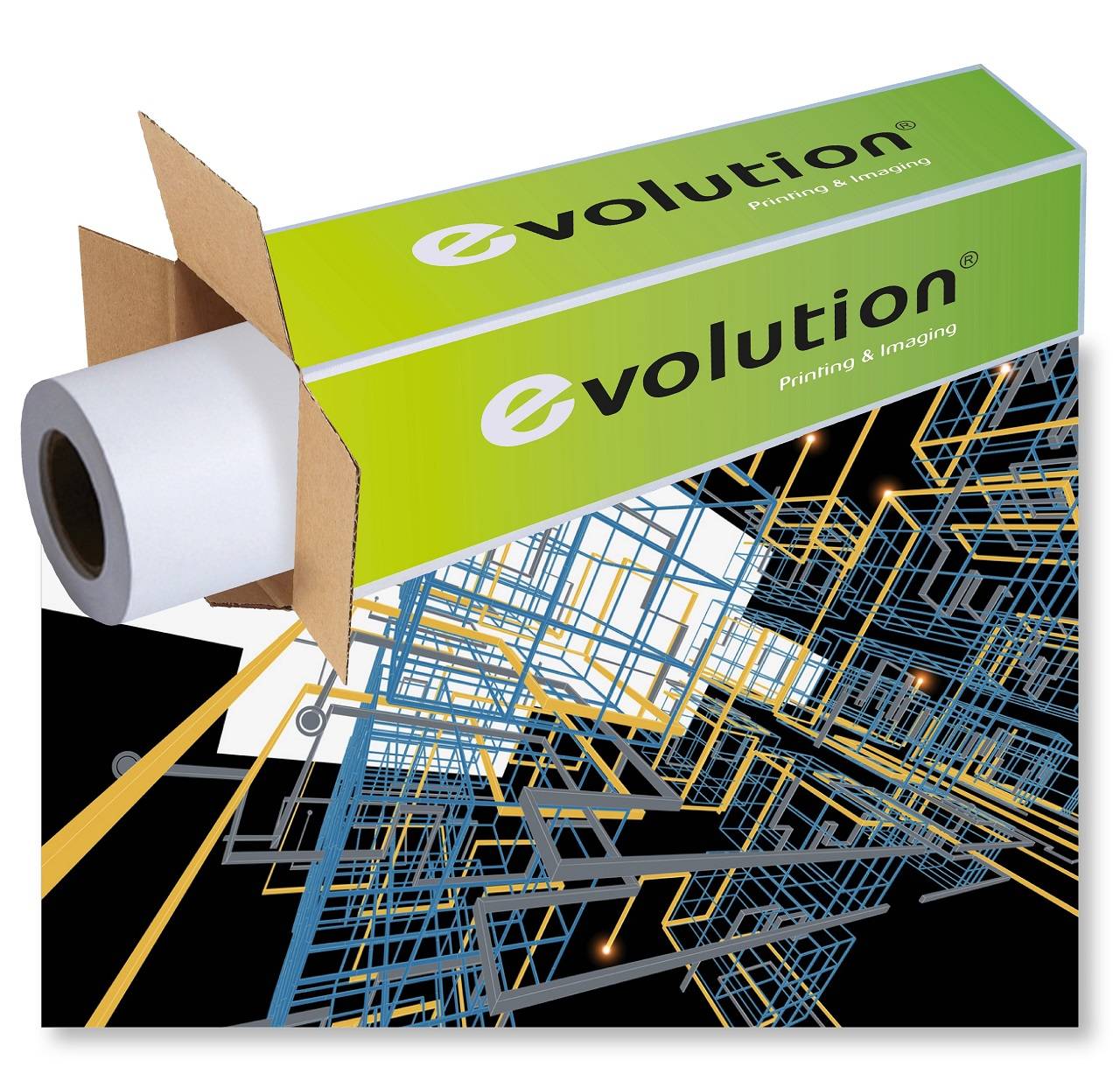 Бумага EVOLUTION  Premium Coated Paper 140gr 1.067х30 м  втулка 2" / 50,8мм  (ex.450L91417)