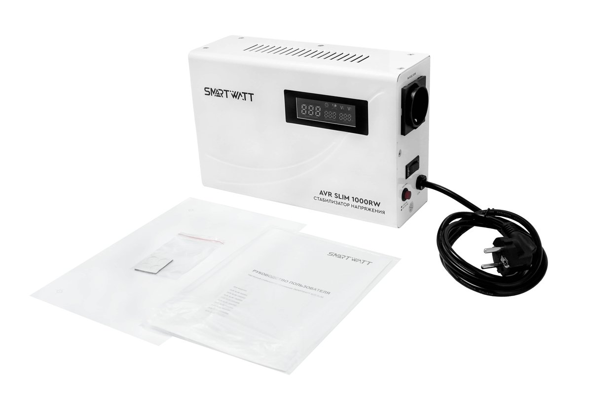 Стабилизатор SMARTWATT AVR SLIM 1000RW, 1000VA, 1 кВт, настенный