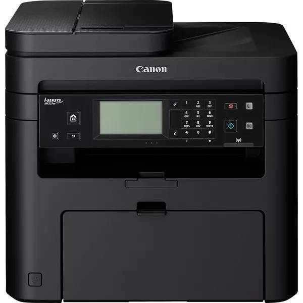 МФУ лазерное Canon i-SENSYS MF237w, A4, 23 стр./мин., Подача 251 лист, Односторонний автоподатчик документов, ЖК дисплей, 256 МБ RAM, USB 2.0, Ethernet 10/100, Wi-Fi