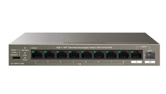 IP-COM G1110PF-8-102W Коммутатор PoE неуправляемый  9-Ports 10/100/1000 Base-T + 1-Port 1000 Base-X SFP / 8-Ports PoE (PoE бюджет 92W)