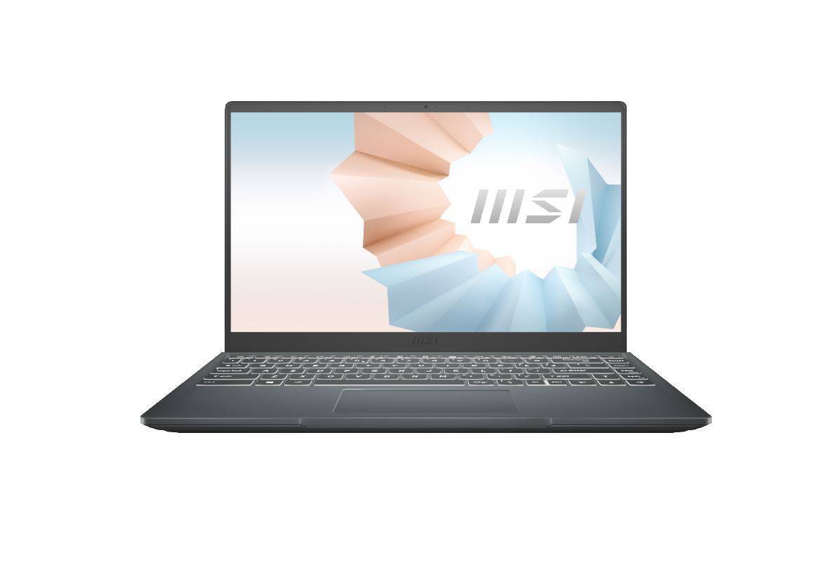 Ноутбук MSI Modern 14 B11SBU-613RU 14" FHD, Intel Core i5-1155G7, 16Gb, 512Gb SSD, no ODD, NVidia MX450 2Gb, Win10, серы