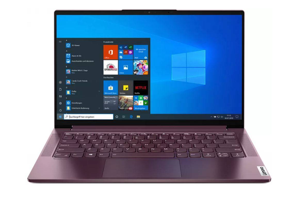 Ноутбук Lenovo YOGA Slim7 14ITL05 14" FHD, Intel Core i7-1165G7, 16Gb, 1Tb SSD, no ODD, Win10, красный (82A3004RRU)