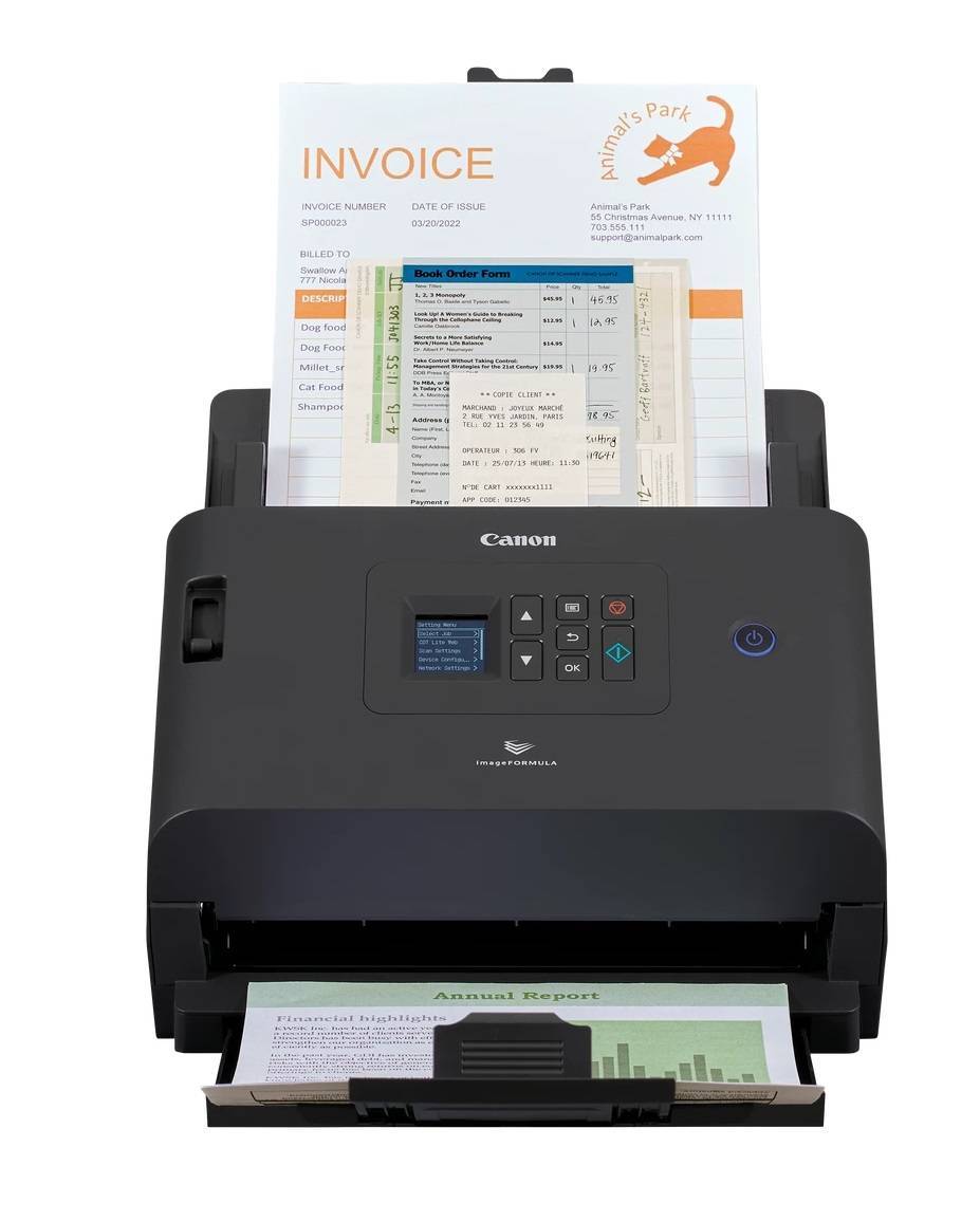Сканер протяжной Canon imageFORMULA DR-S250N ( 50 стр./мин, АПД 60 л., USB 3.2/ Ethernet)