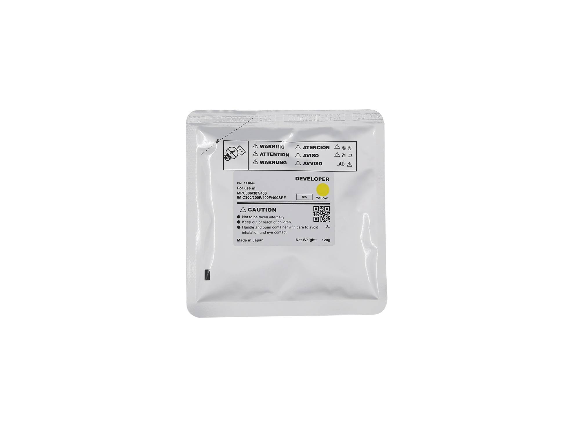 Девелопер для RICOH MPC306/MPC307/MPC406, IM C300/C400 Yellow 120г, 120000 стр. CET