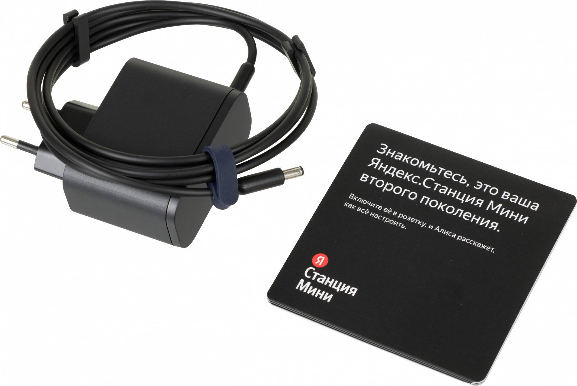 Умная колонка YNDX-00021B Яндекс Новая Станция Мини (без часов), 10 Вт, Алиса, WiFi, Bluetooth, синий сапфир