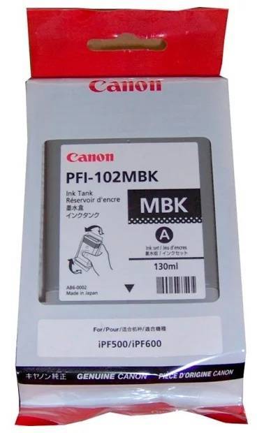 Картридж CANON PFI-102 MBK матовый черный,  130 мл