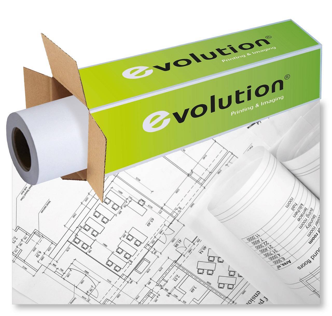 Бумага EVOLUTION  Premium EXTRA Paper 80gr 0.914х50м  втулка 2" / 50,8мм  (ex.450L90503)