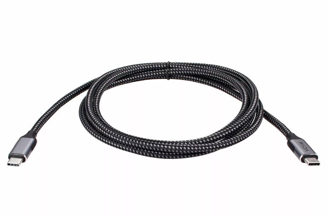 Кабель USB3.2 Gen2X2, CM->CM, 20Gbs, 100WT, 4KX60Hz, All shell, 1m  VCOM <CU420M-1M>