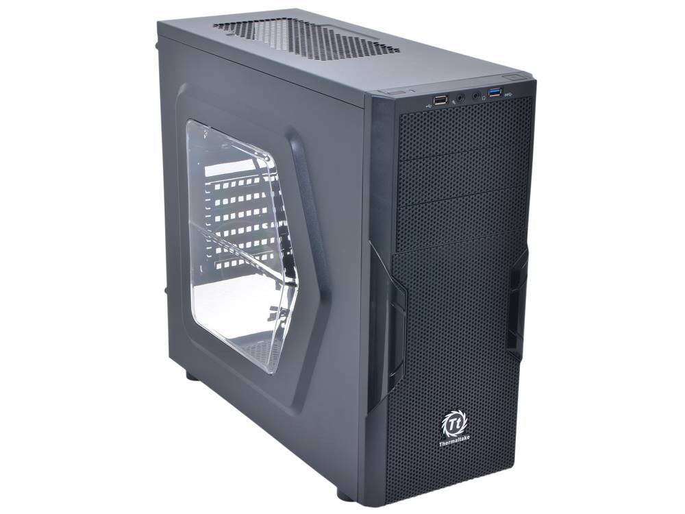 Miditower Thermaltake (CA-1B3-00M1WN-00) Black Versa H22 - Window ATX Без БП,  с окном