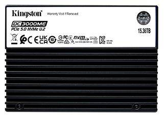 Твердотельный диск 15360GB Kingston Enterprise DC3000, V-NAND, U.2, NVMe, PCIe 5.0 x4 [R/W - 14000/9700 MB/s] TBW 28032