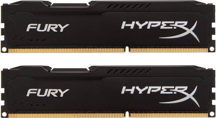 Модуль памяти Kingston 16GB 1600МГц DDR3 CL10 DIMM (Kit of 2) HyperX FURY Black