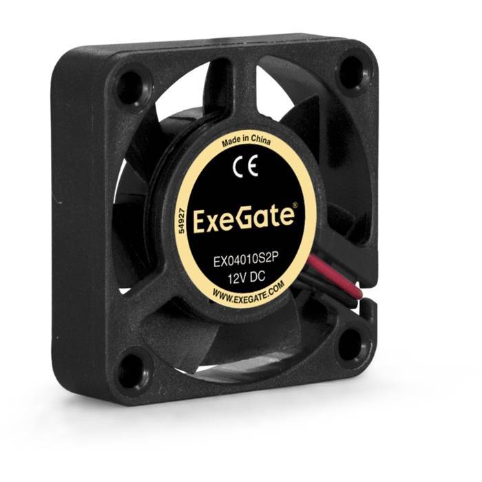 Вентилятор ExeGate EX04010S2P, 40x40x10 мм, Sleeve bearing (подшипник скольжения), 2pin, 5500RPM, 22dBA