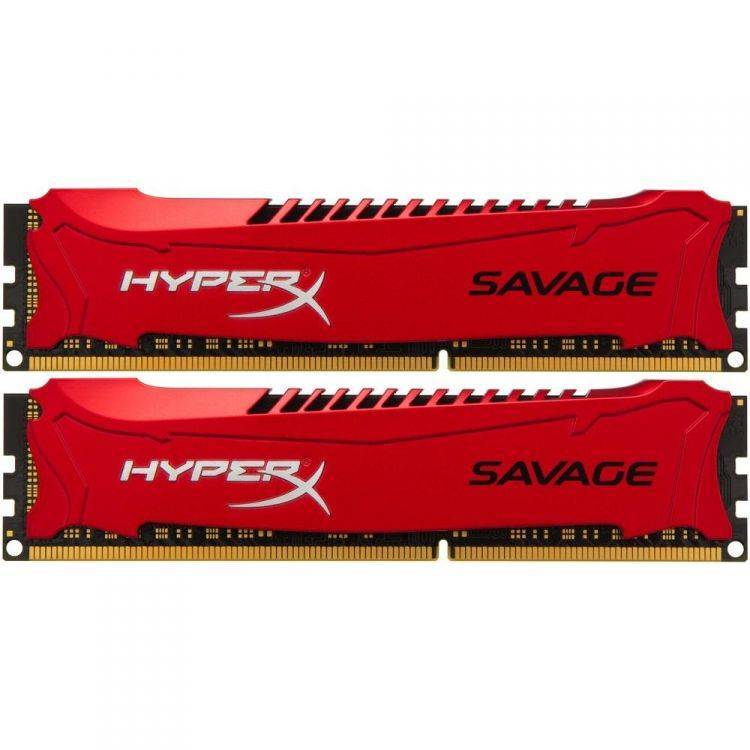 Модуль памяти Kingston 16GB 1866МГц DDR3 CL9 DIMM (Kit of 2) XMP HyperX Savage Red