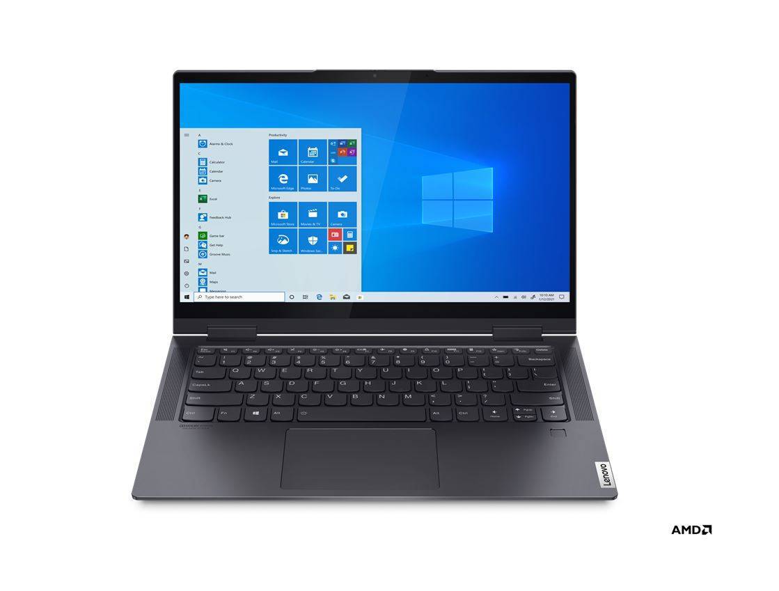 Ноутбук Lenovo YOGA 7 14ACN6 14" FHD Touch, AMD R5-5600U, 16Gb, 512Gb SSD, no ODD, Win11, серый (82N7008MRU)