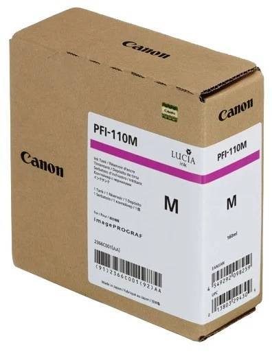 Картридж струйный Canon PFI-110 M для Canon imagePROGRAF TX-2000, TX-2100, TX-3000, TX-3100, TX-4000, TX-4100, пигментный пурпурный, 160 мл