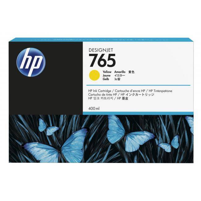 Картридж HP F9J50A струйный HP 765, yellow {Designjet T7200, (400мл)}