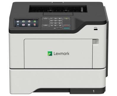 Принтер Lexmark MS622de (36S0506) монохромный лазерный А4, 47 стр./мин.,1200 x 1200 dpi, 1 ГГц, 1 Гб, дуплекс, лотки 650 л., USB/LAN, PCL 5e/6/PS, 10.9 см тач, до 175000 стр./мес. Вес и размер в упаковке (ВхШхГ): 18.10 кг (422 x 430 x 470 мм)