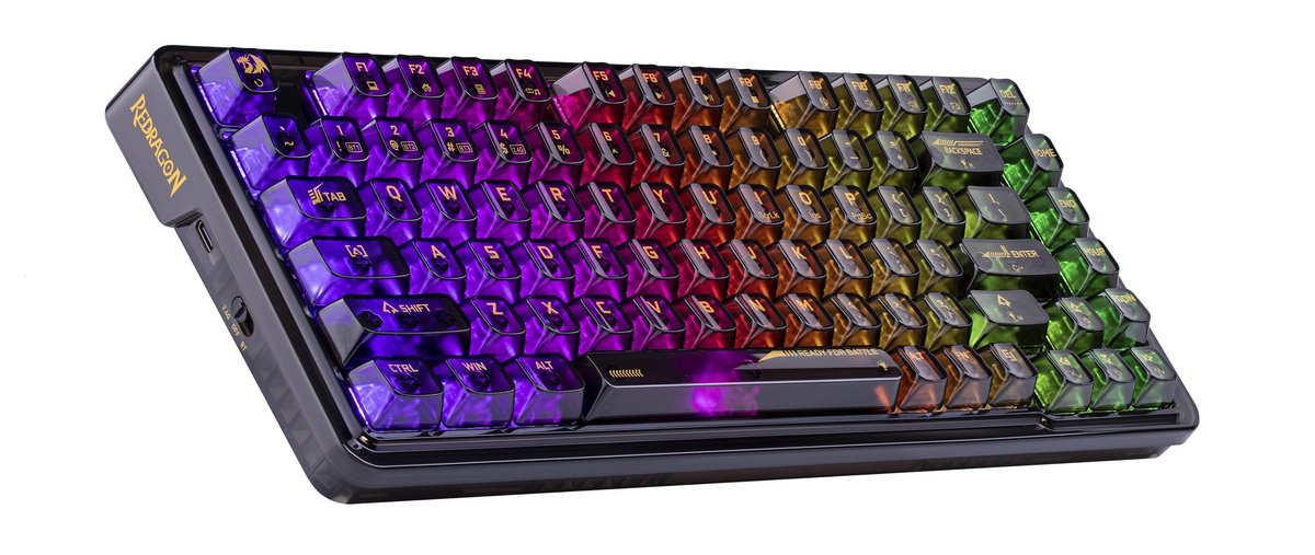 Redragon Клавиатура беспроводная Elf Pro RU,RGB,черн,BT+2.4G,гаскет
