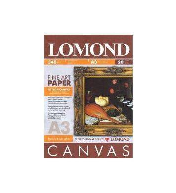 Холст LOMOND Натуральный Хлопковый Ярко-Белый, A3/20л