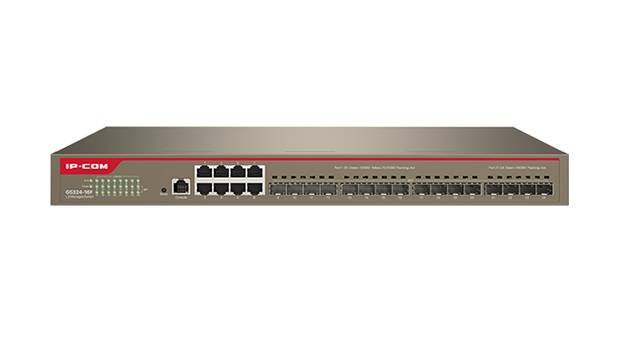 IP-COM G5324-16F Коммутатор управляемый в стойку, 8*1Gbit RJ45, 16*SFP 1Gbit,  console port
