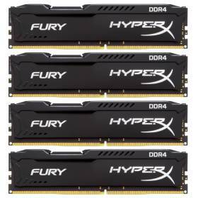 Модуль памяти Kingston 16GB 2666МГц DDR4 CL15 DIMM (Kit of 4) HyperX FURY Black