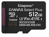 Флеш карта microSD 512GB Kingston microSDXC Class 10 UHS-I U3 A1 V30  Select Plus 150MB/s