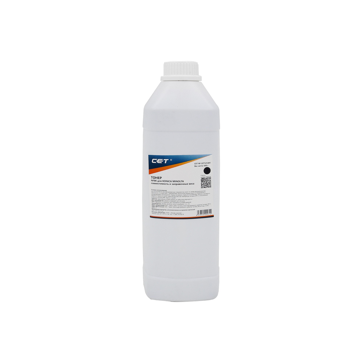 Тонер для KONICA MINOLTA Bizhub C258/C368/C227/C287 Black (NF8K) 500г/бут (TN-324K/TN-221K) CET