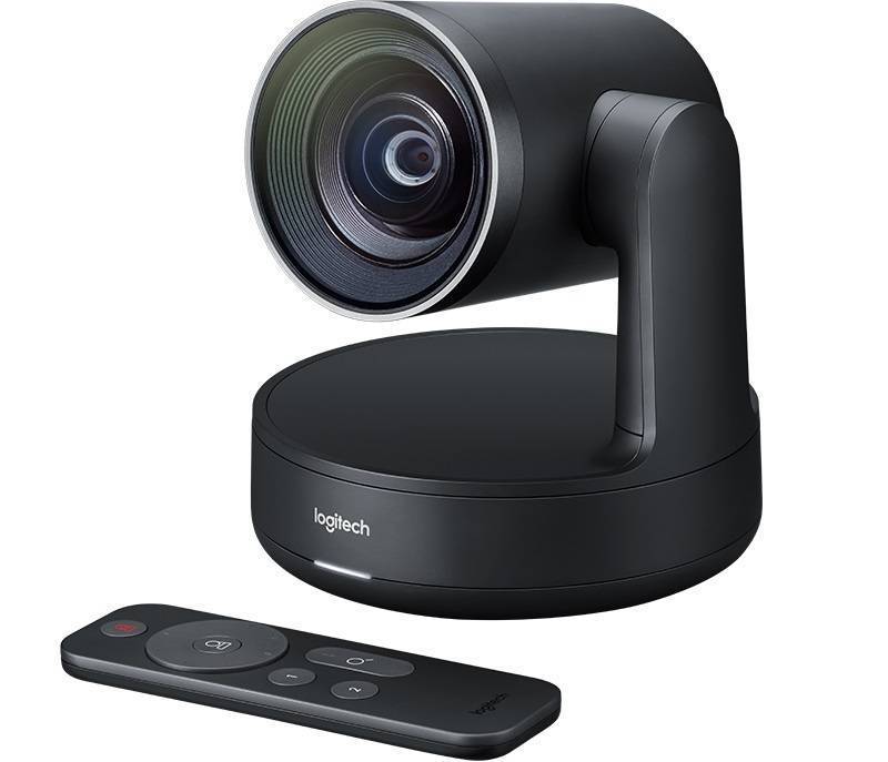 Logitech Веб-камера Conference Cam Rally, 3840 х 2160, 90°, пульт ДУ, USB 3.0, кабель Type-C, черный.
