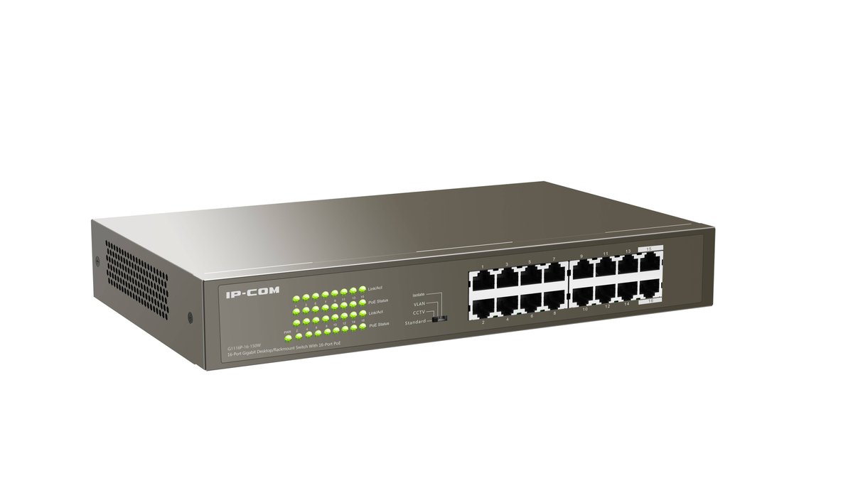 IP-COM G1116P-16-150W Неуправляемый PoE коммутатор с 16 портами PoE