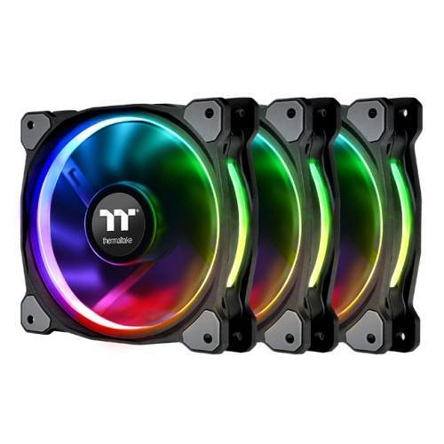 CL-F053-PL12SW-A - Кулер для компьютерного корпуса,Thermaltake, Riing Plus 12 RGB TT Premium Edition 3-Fan Pack, CL-F053-PL12SW-A, RGB 120мм вентилятор, 500-1500 об.мин, 48.34 CFM, 24.7 dB(A), 9pin, 120х120х25мм, Чёрный
