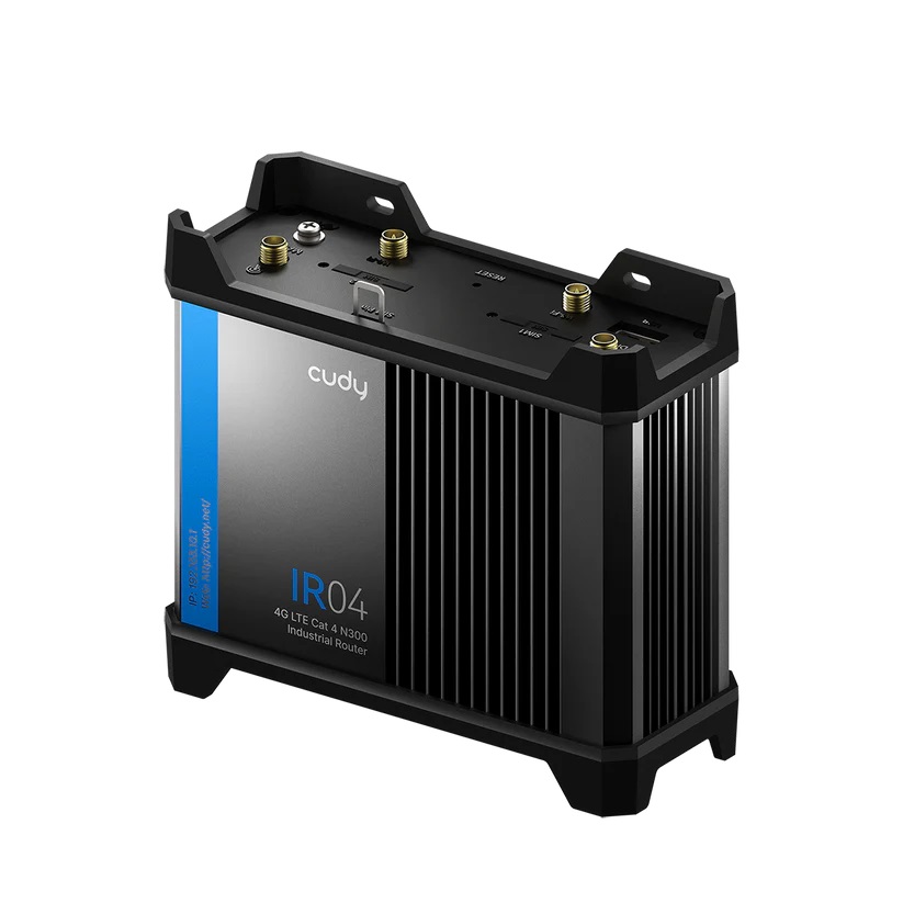 IR04 - 4G LTE Wi-Fi роутер Cudy IR04 (V1.0, 2*SIM, 4*LAN, N300 Mbps Wi-Fi-4, RS232 422 485, IO, PoE, DIN)