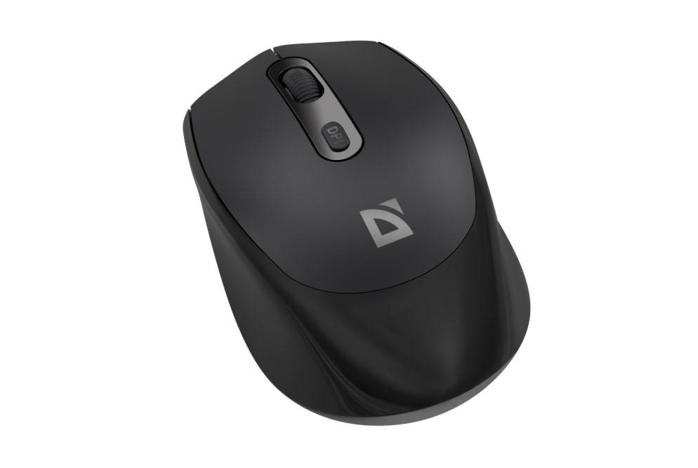 Мышь беспроводная Defender Vision, Bluetooth/Радио, оптическая, USB, 1600dpi, черный и темно-серый [52376]