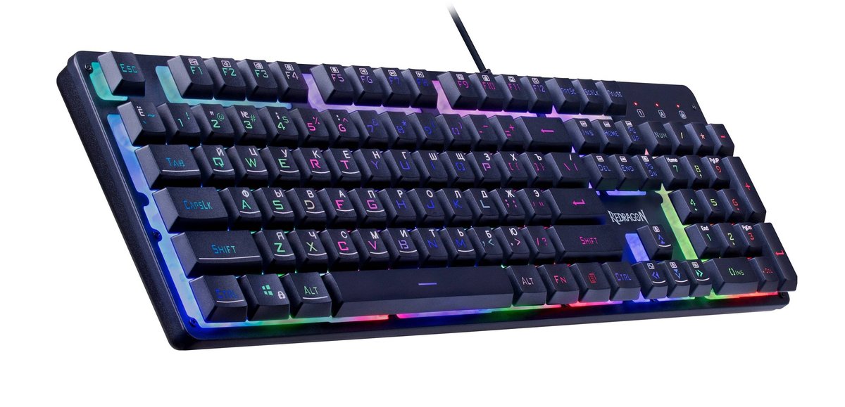 Redragon Игровая клавиатура проводная Nagato RU,RGB,черн,25 anti-ghost,мемб_1