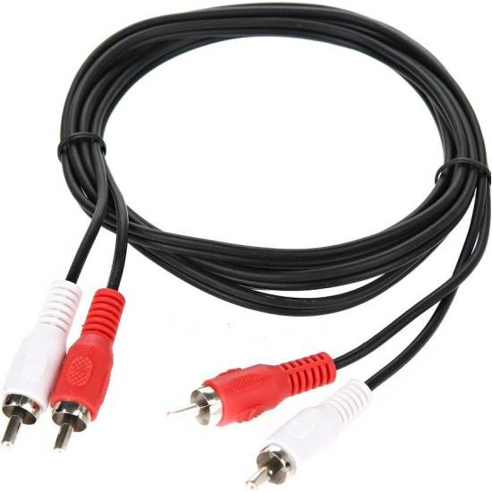 Кабель соединительный 2xRCA (M) - 2xRCA (M) черный 2m, Telecom <TAV7158-2M>