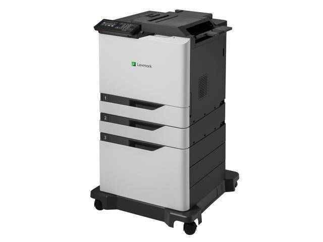 Принтер Lexmark CS820de (21K0230) цветной лазерный А4, 57 стр./мин. ч/б и цвет, 1200 x 1200 dpi, Quad Core 1.33 ГГц, 1024 Мб (3072 Мб макс), дуплекс, лоток 650 л. (макс 4500 л.), USB/LAN, PCL 5e/6/PS, цветной тач 10,9 cм , до 200000 стр./мес. Вес и размер в упаковке (ВхШхГ): 75 кг (835 x 700 x 760 мм)