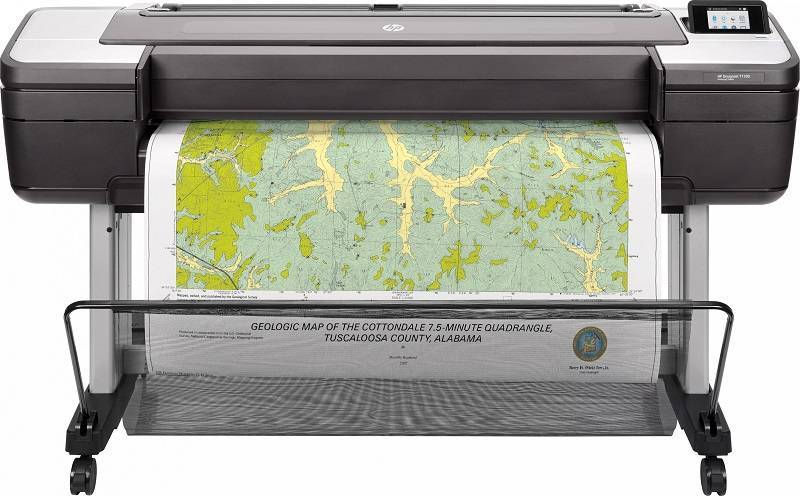 Плоттер HP DesignJet T1700 1VD87A, 44", струйный, PostScript, Gigabit LAN