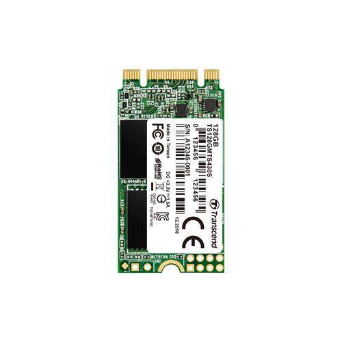 Твердотельный диск 128GB Transcend MTS430, M.2 2242, SATA, 3D TLC, with DRAM [R/W - 560/480 MB/s]