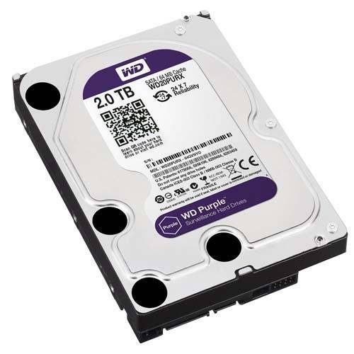 HDD 2 Tb SATA 6Gb,s Western Digital Purple (WD20PURZ) 3.5"  5400rpm 64Mb