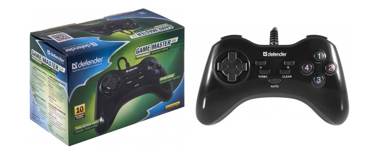 Defender Геймпад Game Master G2 / ПК / USB 3.0 / D-Pad - 8 / 10 кн.+ 3 кн.Turbo,Clear,Auto / Windows XP,Vista ,7