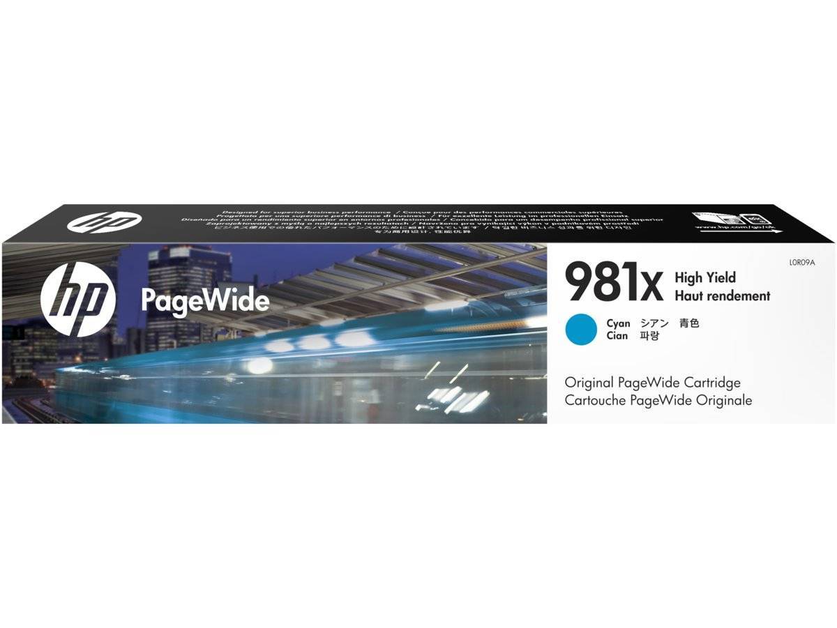 Картридж струйный HP 981X голубой увеличенной емкости для HP Color PageWide Ent Flow MFP 586, 566 10 000 стр.
