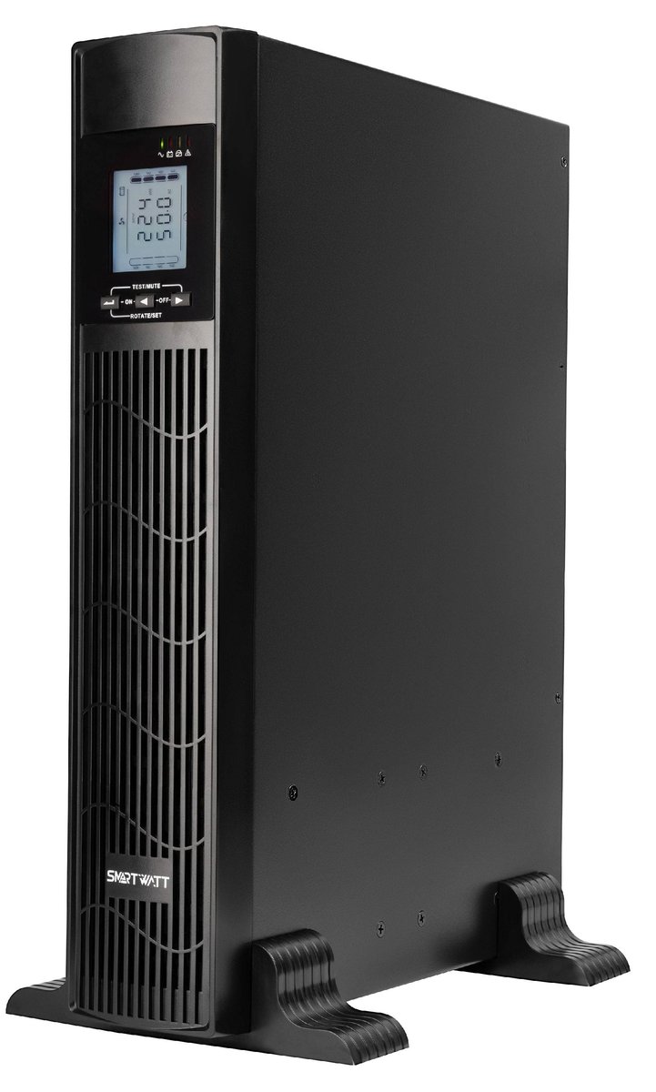 SMARTWATT UPS DATA 1kVA {линейно-интерактивный SIN, 1000/800 ВА/Вт, стоечный/напольный, LCD дисплей, IEC C13 - 3 шт., Shuko CEE7/4 - 1 шт}