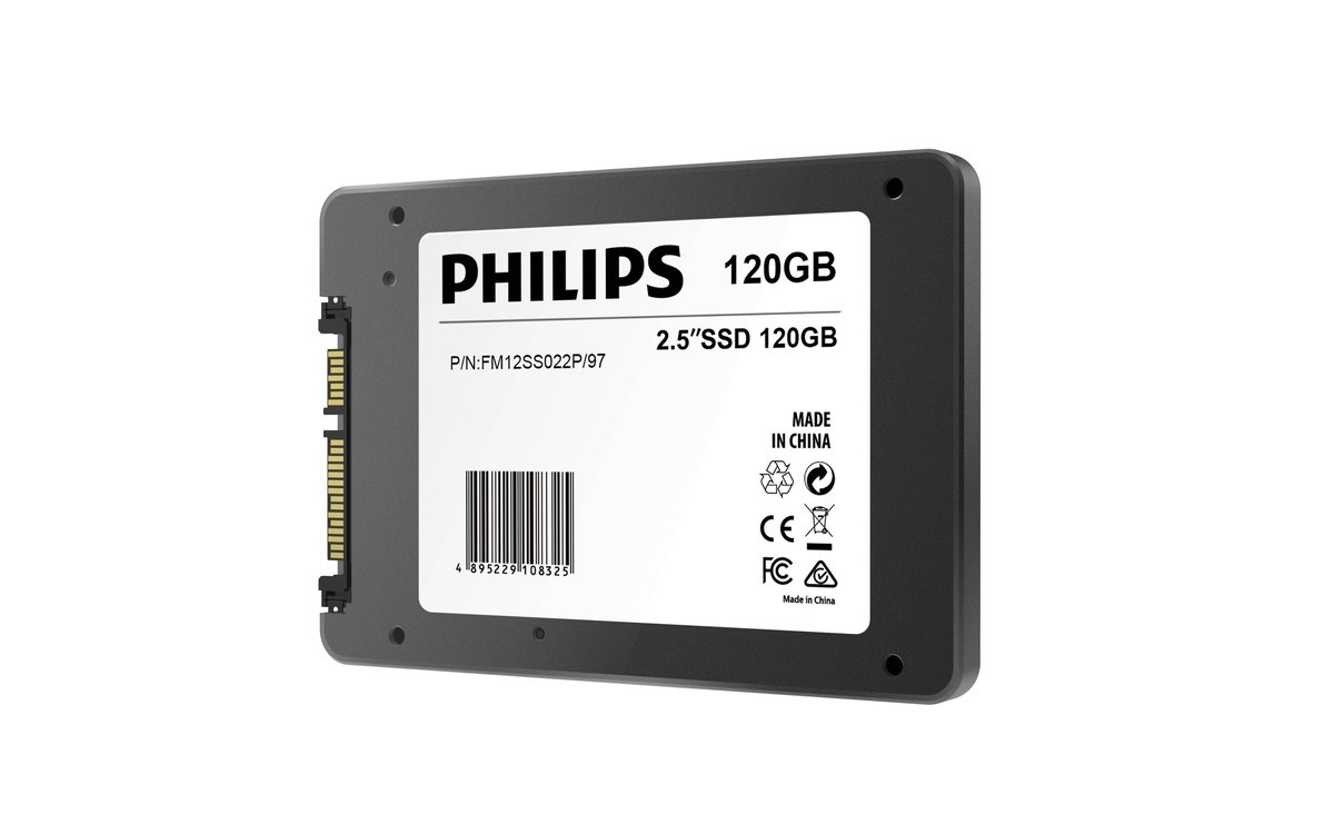 Твердотельный диск 120GB PHILIPS FM12SS022P/97 2.5", SATA III, TLC [R/W - 480/400 MB/s]
